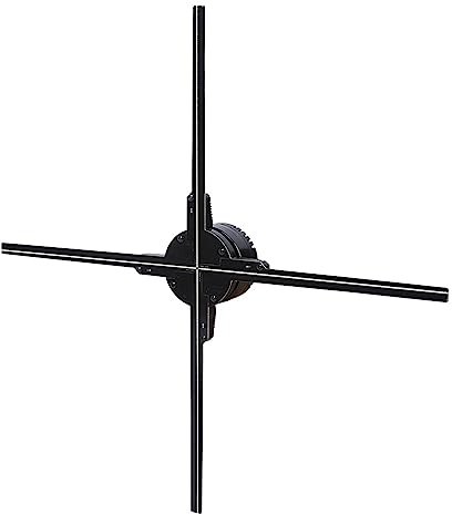 3D-Hologramm-Fan-Display-Projektor, LED-Werbedisplay Holographischer Projektor 1080P 3D-Hologramm-Hologramm-Player 65CM, Unterstützung für Android 100-240V(Schwarz)
