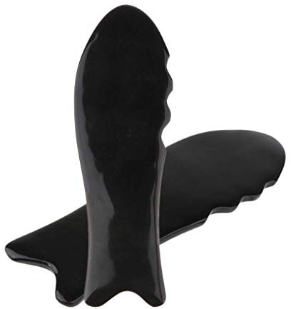 Tubayia Fisch Form Gua Sha Schaber Board Akupunktur Therapie Trigger Point Massage Brett (2PCS)
