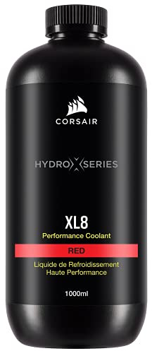 Corsair Hydro X Series, XL8, refrigerante de Rendimiento, 1L, Rojo translúcido