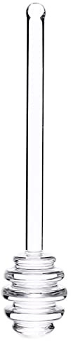 Honey Dipper,6 Inches Clear Glass Honey Dipper Sticks Syrup Dispenser Honey Spoon Reusable Coffee Tea Cocktail Stirring Sticks Kitchen Accessories
