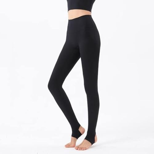 DJMJHG Nuevas Polainas Pantalones De Mujer Gimnasio Fitness Pantalones De Yoga Mallas Deportivas Transpirables Mallas con Estribo para Mujer M Negro