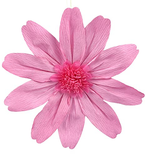 MIJOMA XL 3D-Papierblume Papierblüte Krepppapier-Blume zum Hängen Ø30cm, Party-Dekoration zum Geburtstag Bachelorette Hochzeit Babyparty Brautparty Party-Dekoration (Rosa)