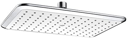 Ksunun Duschkopf Regendusche, Regendusche Duschkopf Rechteck Aus Abs, Regenduschkopf Mit Anti-Kalk DüSen Wassersparender Duschkopf, Einfach Zu Reinigen Und Zu Installieren Duschbrause, 30x20cm, Chrom