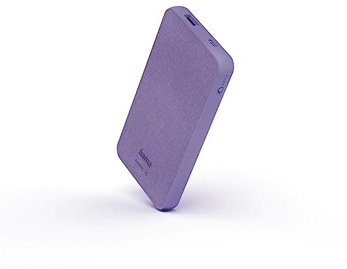 Hama Power Pack Fabric 10 Zoll, 10000 mAh, 2 SOR: USB-C, USB-A, Paisley Purple