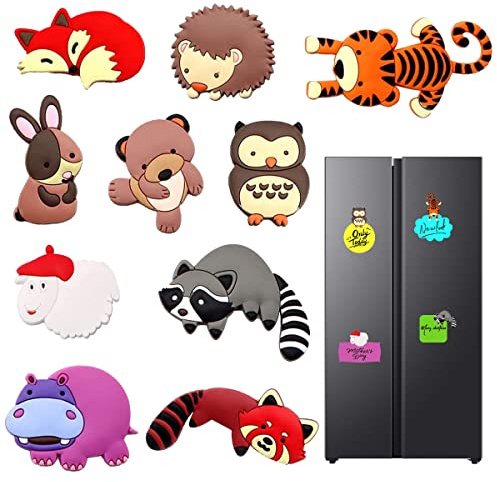 10 Piezas imanes Nevera Animales,imanes Nevera niños,para Usar en neveras o pizarras magnéticas