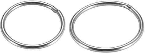 QUARKZMAN 4 Stück Rundringe 40mm 50mm AD 201 Edelstahl O-Ring 3mm dicke | geschweißte