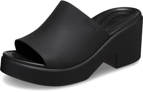 Crocs dam Brooklyn klackar sandaler med klack, Svart/Svart, 42 EU
