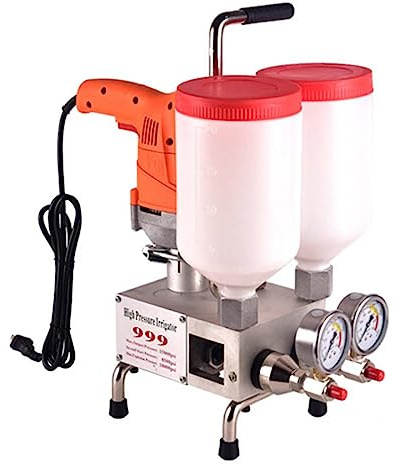 DPDZSW Máquina De Inyección De Lechada De Alta Presión, Bomba De Inyección De Lechada, Máquina De Inyección De Lechada De Poliamonio/Resina Epoxi De 1100 W