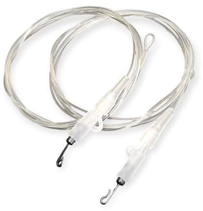 Lot de 2 attaches en fluorocarbone pour pêche à la carpe - Émerillons à changement rapide