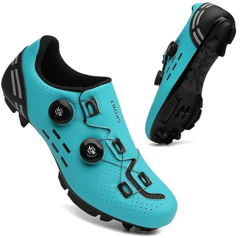 Mateju Scarpe da Ciclismo Uomo Donna, Colorato Scarpe da Strada e Mountain Bike Compatibile con SPD, Traspiranti Scarpe da Bici Strada MTB Unisex Scarpe Sportive da Esterno