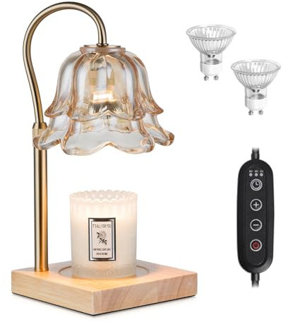 Candeldo Kerzenwärmer Lampe Candle Warmer: Candle Warmer Lamp Kerzenwärmer Duftlampe Elektrisch Kerzen Lampe Geschenke für Frauen Beste Freundin Mama Wärmelampe für Duftkerze Weihnachtsgeschenke