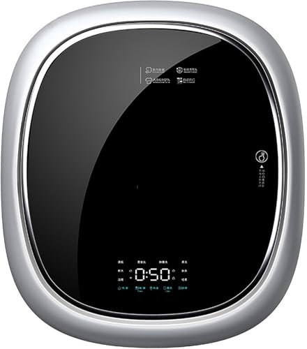 GEJLELDS Mini Lave-Linge Mural Frontal URG, 1450W pour Sous-Vêtements, Entièrement Automatique Avec Essoreuse, pour Salle de Bain, Cuisine