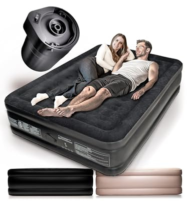 Aerios Luftbett für 2 Personen - Selbstaufblasbare Luftmatratze | Premium Gästebett ohne Stromkabel - integrierte USB-C Pumpe - Aufblasbares Bett - Jetzt Größe Wählen!