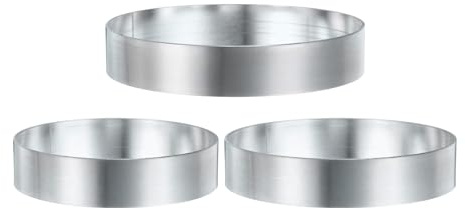 sourcing map Round Cake Ring 3.15/3.54/3.94 Inch Seamless Stainless Steel Pastry Mousse Dessert Ring Mirror Coating for Baking Cooking English Muffins Crumpet Making Tool
