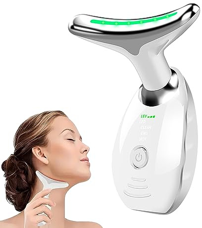 Elektrisches Gesichtsmassagegerät Anti-Falten, Schönheit Gerät für Gesicht und Hals mit 3 Modi, Hals Gesichtsstraffungsgerät, Face Gegen Falten Beauty Meter für Frauen Männer