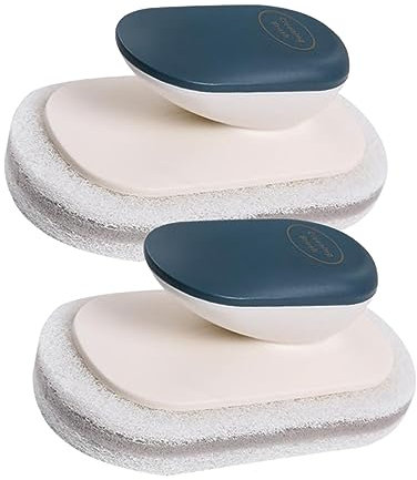 Baluue 2piezas Esponjas Lavaplatos Esponja De Limpieza Mango Cepillo Sartenes Accesorio Cocina Oscuro