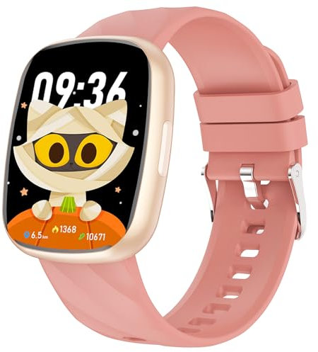 Smartwatch Bambini, Fitness Tracker Orologio 1.75, Frequenza Cardiaca, Monitor del Sonno, Resistente all'Acqua IP68, Smart Watch con/senza APP, Regalo per Bambino Bambina Ado 10-18 Anni Rojo Claro
