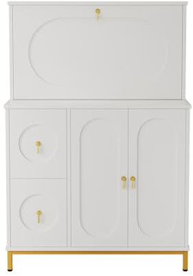 Generisch Armoire de rangement avec 2 tiroirs - Blanc - 100 x 51 x 150 cm