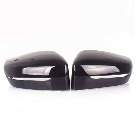 Auto-Rückspiegelgehäuse-Spiegelkappe Für BMW 3 5 7 G11 G20 G21 330i 330d 340i G30 G31 530d 530i 520d 525i G32 2019 2020 LHD Carbon Fiber Seite Rückspiegel Abdeckung(Schwarz)