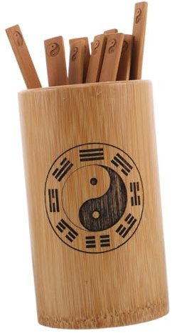 HOOTNEE Kit di Divinazione i Ching Bastoncini di bambù e Legno