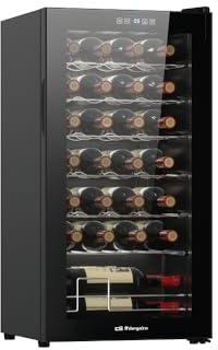 Orbegozo Vinoteca con compresor VCO 2800, volumen 74 litros capacidad para 28 botellas, refrigeracion por compresor, temperatura 5-18º, clase G, R600a