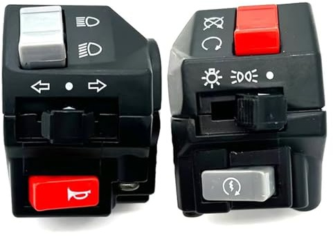1 Paar Motorrad-Lenkerschalter Hupe Blinker Elektrostart Lenker-Controller-Schalter Für SRZ MTR Universelles Motorradzubehör Lenker-Zündschalter