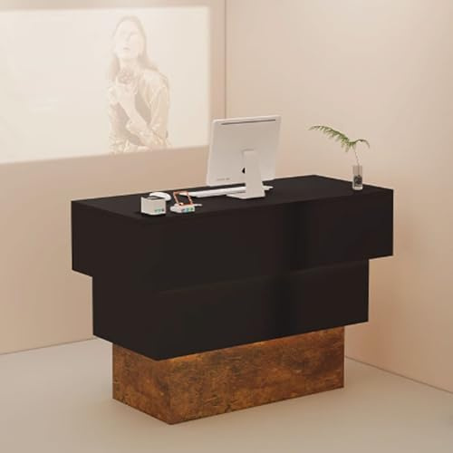 Receptionsskrivbord med mjuk belysning | Frambänk för klädbutiker och restauranger | Snygg design | 100 x 50 x 90 cm