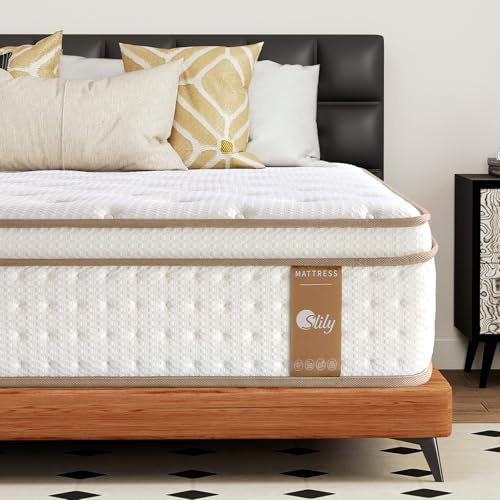 slily Matelas 140x190, 28cm Épaisseur Matelas Hybride de Luxe à Mémoire de Forme et Ressorts Ensachés Indépendants, H3 H4 Dureté Moyenne 7 Zone Respirant for Sommeil Profond, Certipur-US & Oeko-Tex