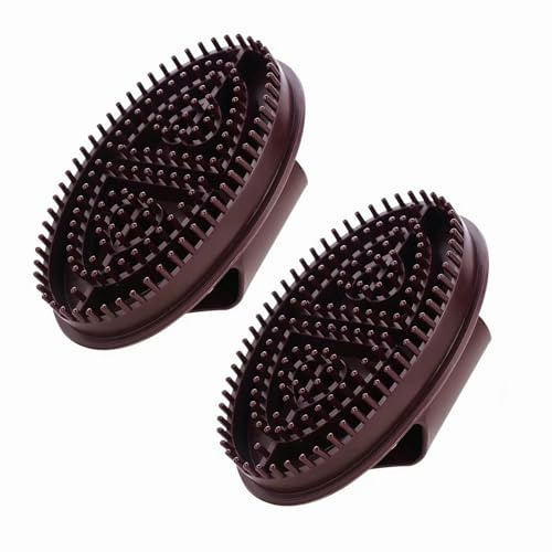 2 Stück Meridian Massage Bürste, Massagebürste Körper, Massage Bürste Bauch für Muskelentspannung Und Erholung, Körpermassagebürste mit Ergonomischem Griff für Waist, Abdomen, Head, Leg