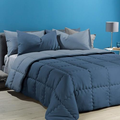 Caleffi 58029 Microfibra Modern Trapunta per Piazza e Mezza Letto, Avio (8175)