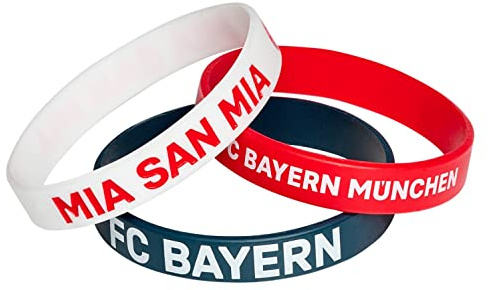 FC Bayern München Silikon Armband 3er Set rot-blau-weiß Band Wristband FCB