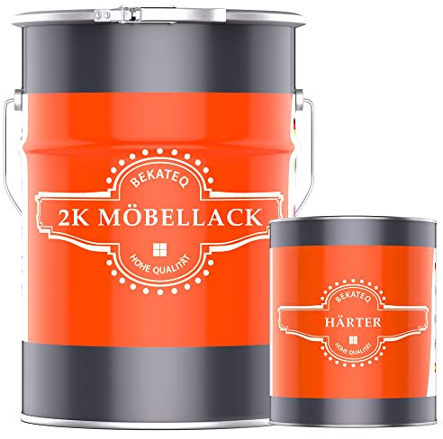 2K Möbellack 2,5kg farblos, Versiegelung für innen und aussen - Klarlack, Holzlack für Möbel, Parkett, Treppen, Dielen - UV-Fest, wasserfest, wetterfest, schlagfest, hochbelastbar - BEKATEQ LS-253