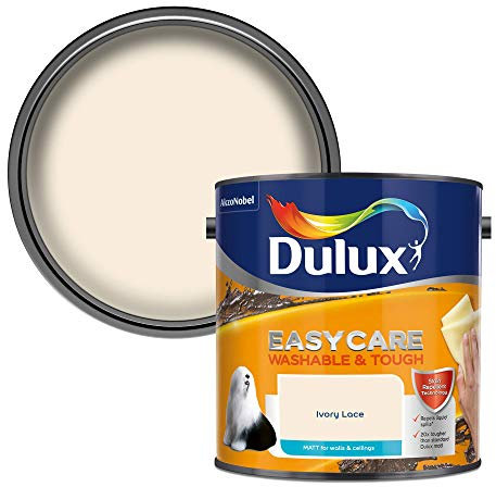 Dulux Easycare Washable & Tough Matt Emulsion Paint - Ivory Lace - 2.5L