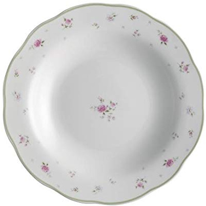 Brandani 53410 Set Tavola 18 Pezzi Nonna Rosa Porcellana 6 Piani 6 Fondi 6 Dessert