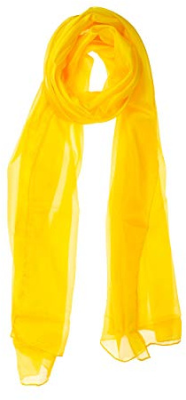 Tinitex Pañuelo de Seda XXL Indio Bufanda Pañuelo Cabeza Cuello, Amarillo, 180 x 90 cm