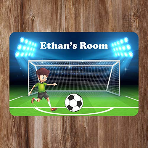 Football Shoot Bedroom Door Sign Personalised For You - Any Name! Door Plaque,Girls/Boys,Nursery,Decor,Kids Room,Football