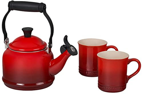 Le Creuset QS9403-67,3 Becher mit Demi-Wasserkessel und Steingut, emailliert, 2 Stück