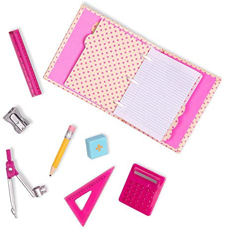 Our Generation Talent and Mathematics Set – School Supplies Kit for 18-inch Girl Dolls – 18 Piece Maths Accessory Set