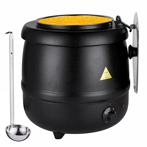 YMJOINMX Food Soup Kettle Warmer with Ladle Countertop Cheese Warmer Catering Soup Warmer Commercial for Buffet Food Warmer Party