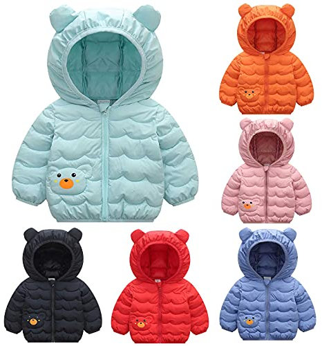 Bambina Invernale Cappotto Bambini Unisex Piumino Leggero con Cappuccio Bambine Ragazze Giubbotto Manica Lunga Outfits Giacca Invernale Bambina Parka Bambina Leggero Outwear Vestiti Giacche