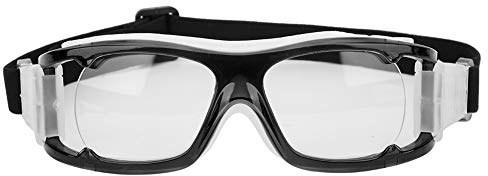 Sportbrille, Basketball-Fußball-Sportbrille, Verstellbare Anti-FogKollisionsbrille, Schutzbrillenrahmen für das Radfahren, Fußball-Basketball-Üben(Schwarz)