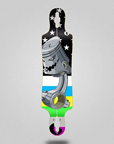 Glutier Skate Skateboard Longboard Deck 40x9 Drop Kolben