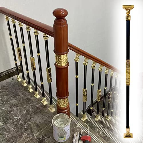 Pasamanos Escalera Barandillas Balaustradas de Cubierta con Conector y Zapatas, Husillos de Balaustres Comerciales Domésticos para Interiores de Escaleras, Barandillas de Balcón de Porche Interior Cua