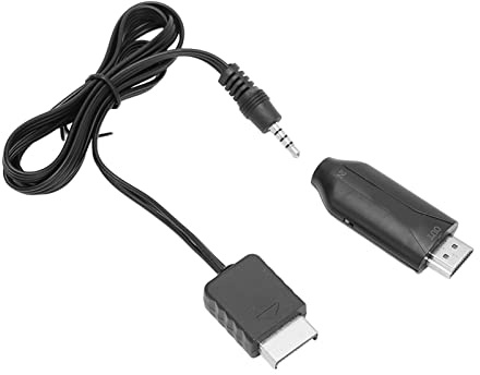 KOSDFOGE Câble Hdmi pour Interface Multimédia HD Vps1 vers Câble de Liaison HD, Cordon de Conversion Vidéo pour Console de Jeu 39,3 Pouces pour PS2, Plug and Play