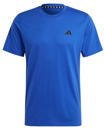 adidas Herren Train Essentials Feelready Training Tee, Semi Lucid Blue/Black, XS