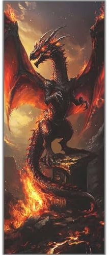 Diamond Painting Drache Tier, Diamond Painting Groß xxl 80 X 40 cm, DIY Diamant Painting Bilder, 5D Diamond Painting Erwachsene, Daiments Painting Diamond-Painting Crafts, Haus Wand Dekoration -596FC
