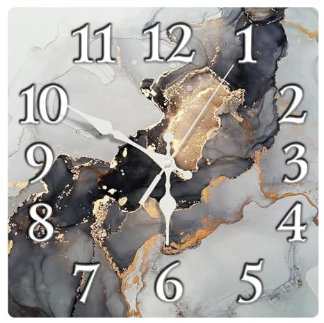 astylishome Lautlose Wanduhren, nicht tickend, Gartenuhr, modern, einfach, klassisch, groß, dekorativ, für Wohnzimmer, Schlafzimmer, Arbeitszimmer, Büro, Küche, Zubehör, 30 cm, 0508