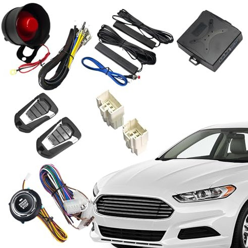 Neamou Car Security Alarm System, Auto Car Alarm Keyless Entry System, Passive Keyless Entry To Start Ignition Kit Enhanced Security Antitheft Alarm Systems