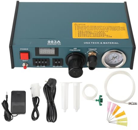 CDZHLTG Auto Klebstoffspender 220V Digital Display Auto Glue Dispenser Solder Paste Liquid Dropper Controller 983A Automatischer Lotpasten 235 * 225 * 63mm