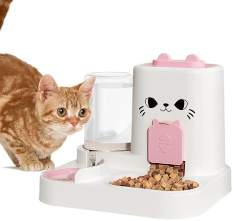 Katzennäpfe - Automatischer Katzenfutterspender | Katzenfutterspender | Große Kapazität Katzen-Futternäpfe Elektrischer Hundefutterspender Unterstützung Automatischer Pet Feeder Futterspender